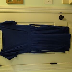 Royal blue shirt dress with pockets